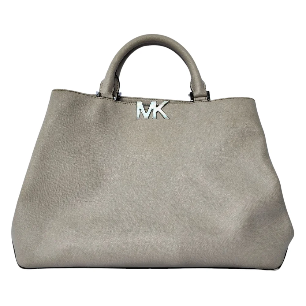 MICHAEL KORS FLORENCE DARK DUNE LARGE‎ LEATHER SATCHEL HANDBAG
